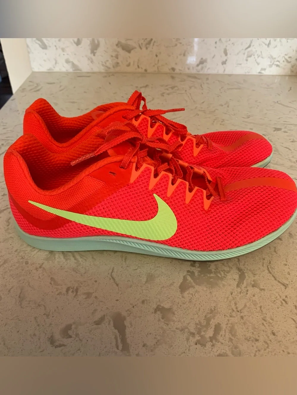 Nike Zoom Rival Distance Track Field Mens Size 10.5 Bright Crimson FZ9653 600